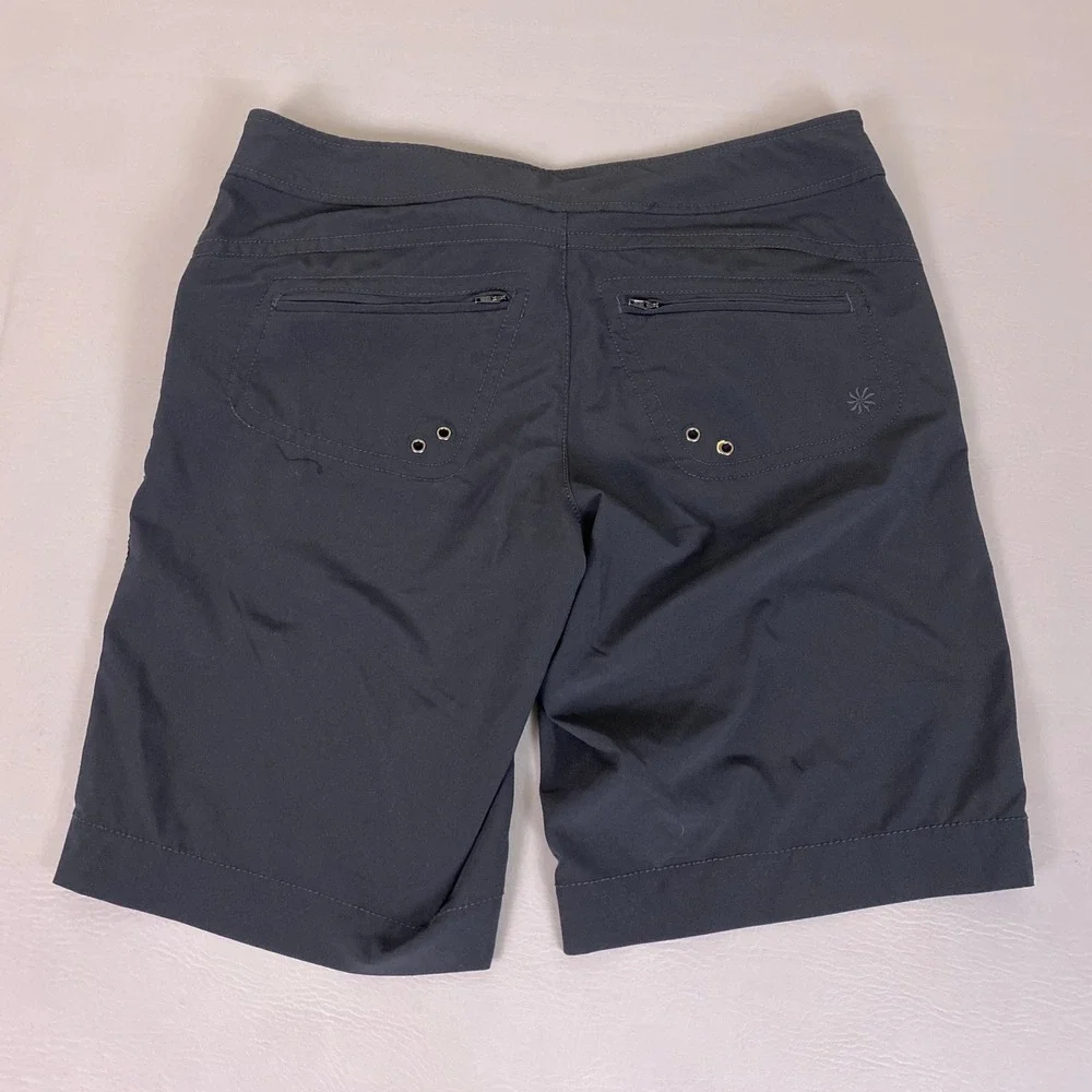 Athleta Hiking Cargo Shorts Women's Size 10‎ Gray Style Outdoor Utility *Flaw*